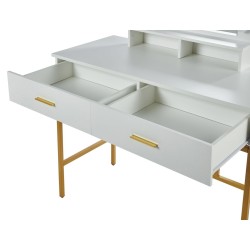 Vanity table with lighting (white)