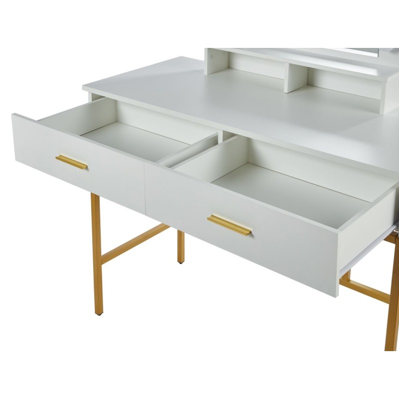 Vanity table with lighting (white)