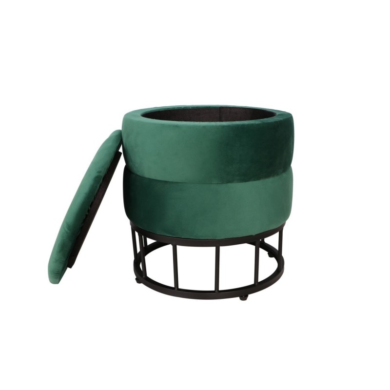 Puf de terciopelo (verde)