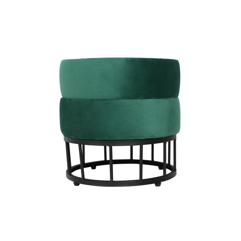 Velvet pouf (green)