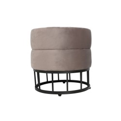 Velvet pouf (gray)