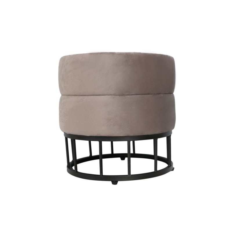 Velvet pouf (gray)