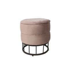 Velvet pouf (gray)