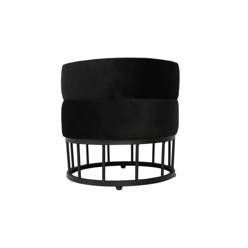 Velvet pouf (black)