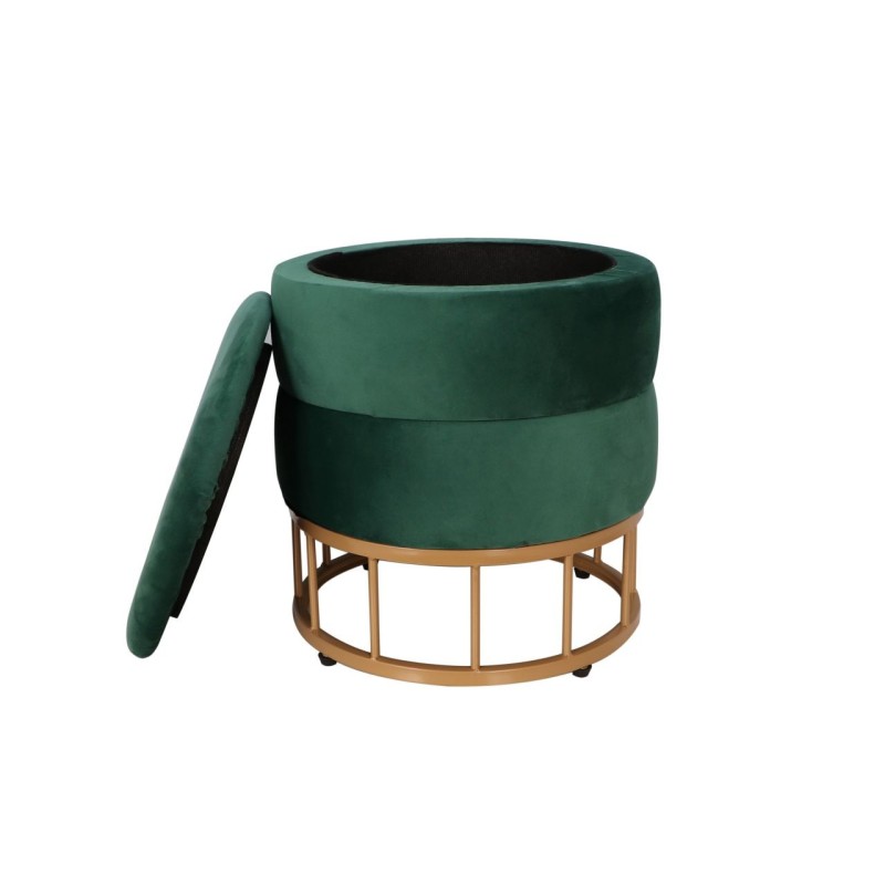 Puf de terciopelo (verde)