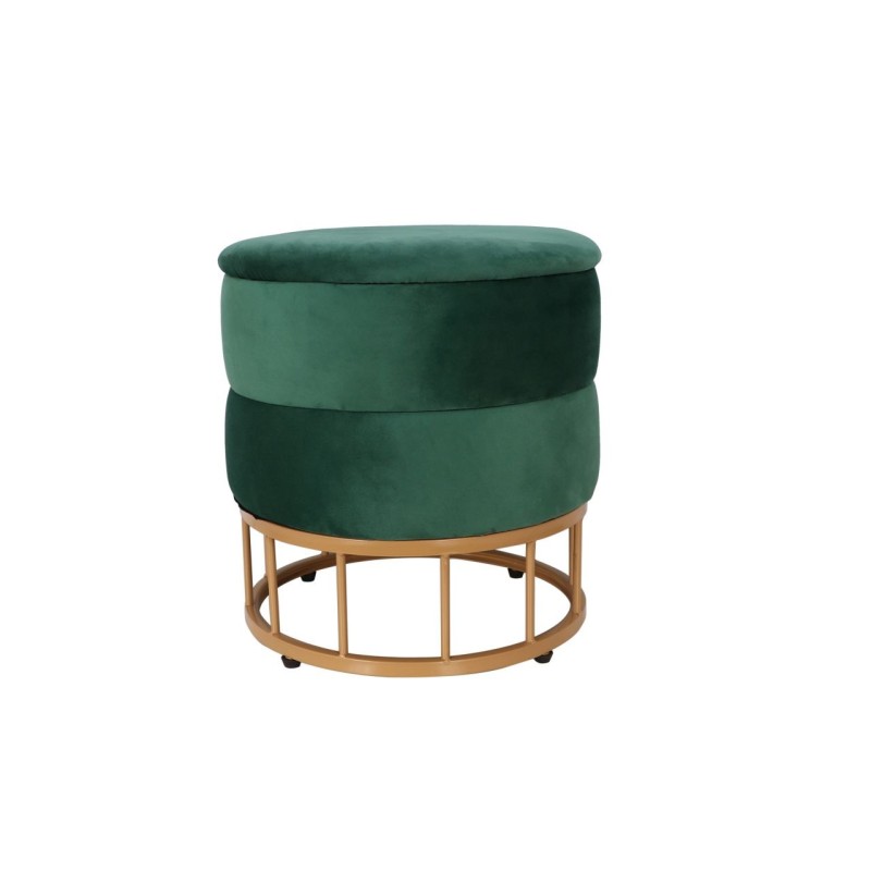 Pufa velvet (zielona)