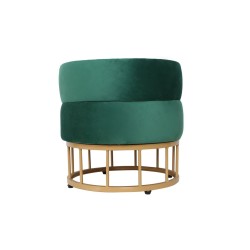Velvet pouf (green)