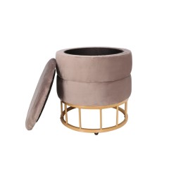 Puf de terciopelo (gris)