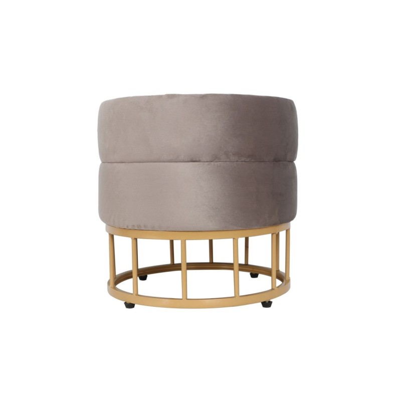 Velvet pouf (gray)