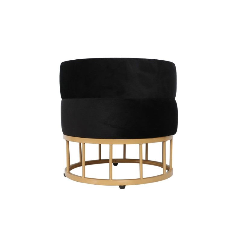 Puf de terciopelo (negro)