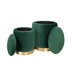 Poufs (set of 2) green