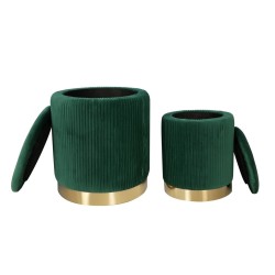 Pufs (conjunto de 2 unidades) verdes