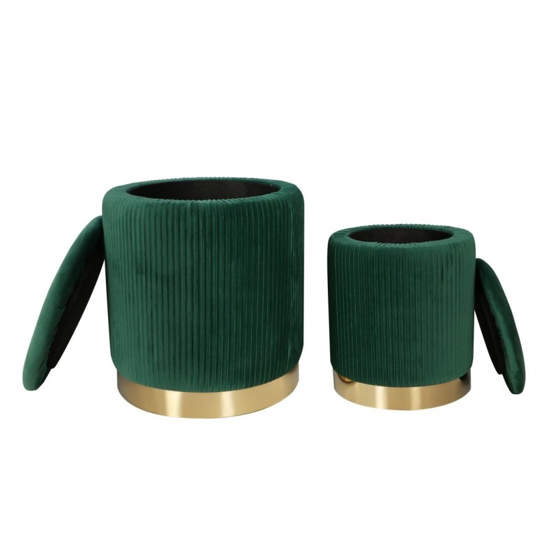Pufs (conjunto de 2 unidades) verdes