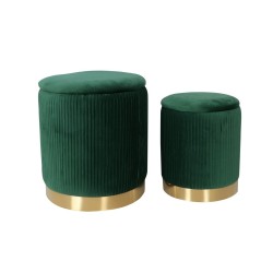 Pufs (conjunto de 2 unidades) verdes
