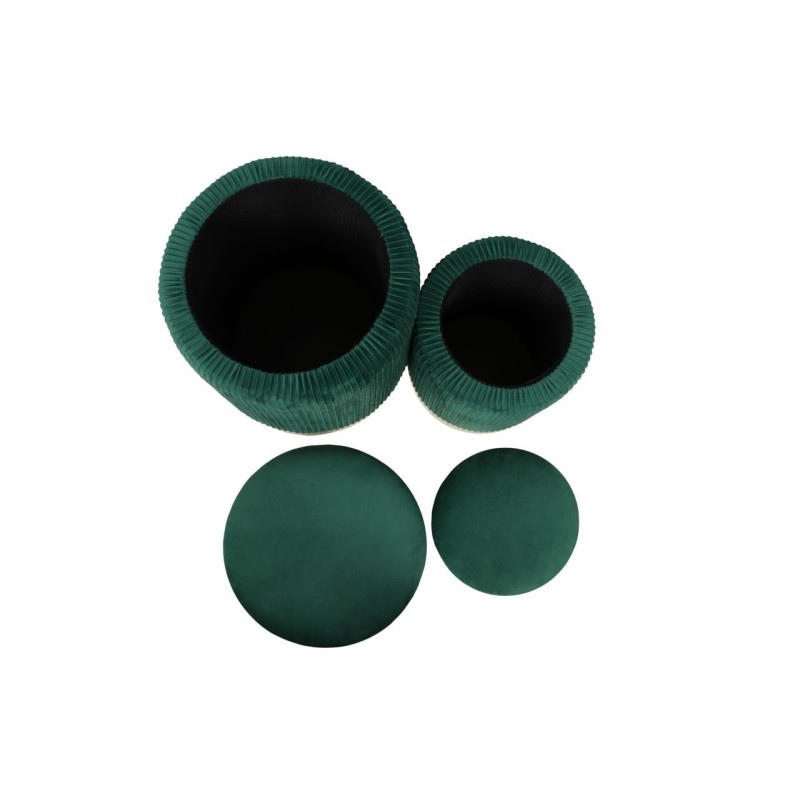 Poufs (set of 2) green