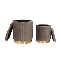 Poufs (Set von 2 Stück) grau