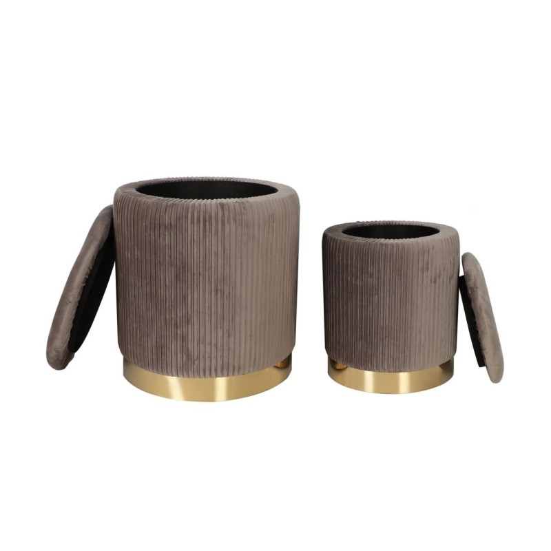 Poufs (Set von 2 Stück) grau