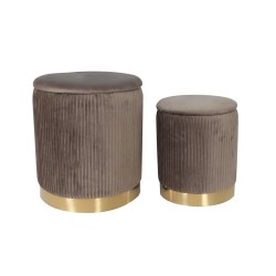Poufs (set of 2) gray