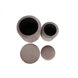 Poufs (set of 2) gray