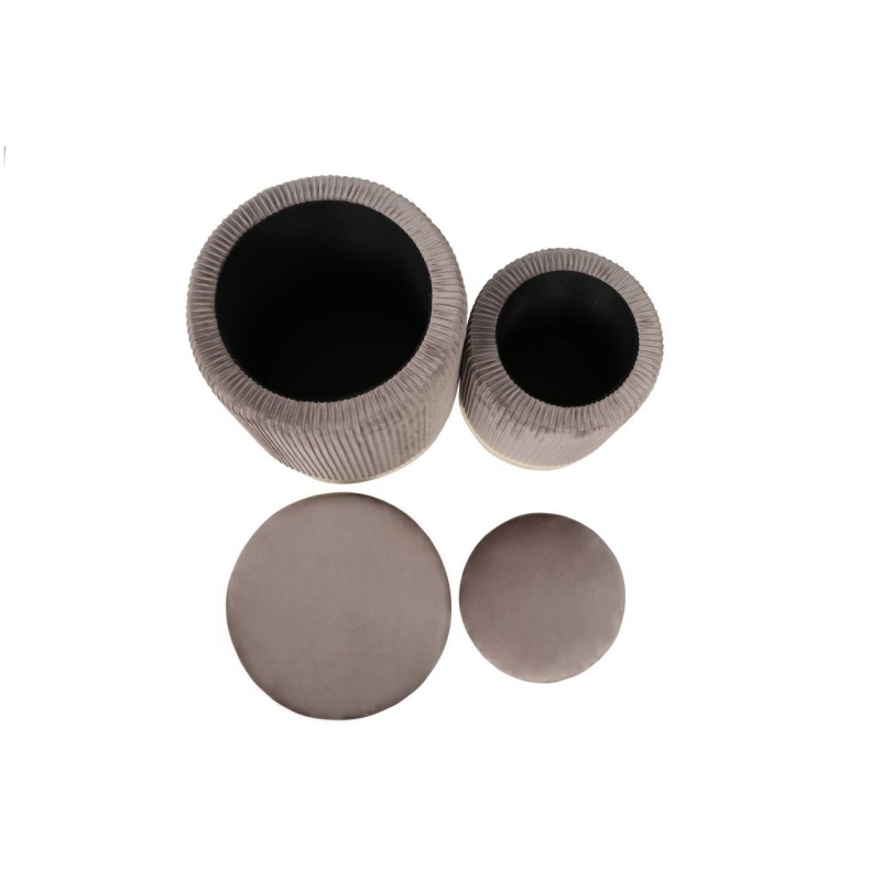 Poufs (Set von 2 Stück) grau