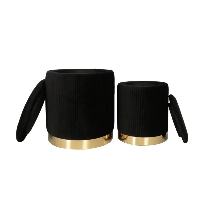 Poufs (set of 2 pieces) black