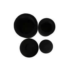 Poufs (set of 2 pieces) black