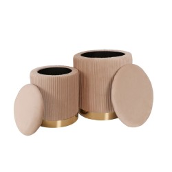 Poufs (set of 2) beige