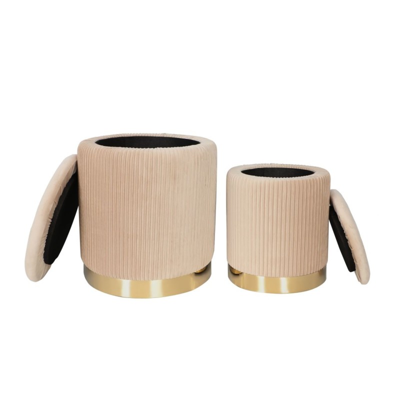 Poufs (Set aus 2 Stück) beige