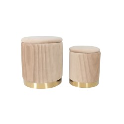 Poufs (set of 2) beige