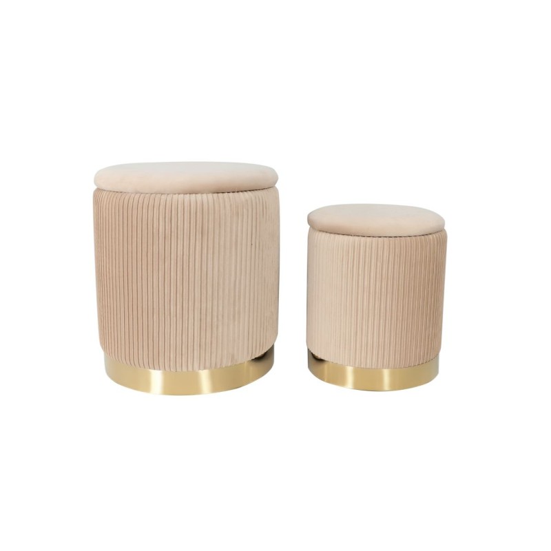 Poufs (Set aus 2 Stück) beige