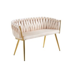 Sofá de terciopelo (beige)