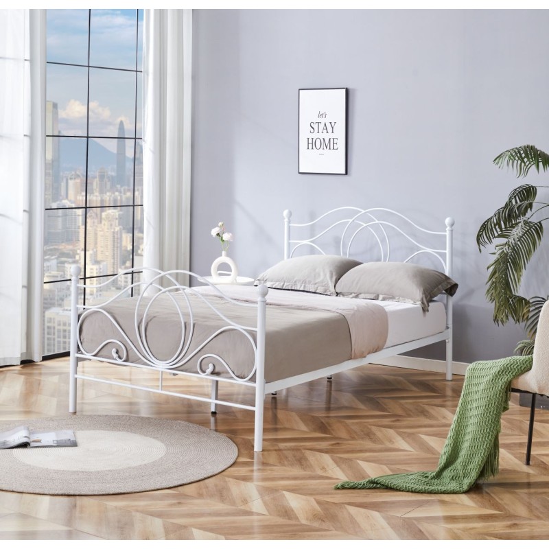 Metal bed 120x200 (white)