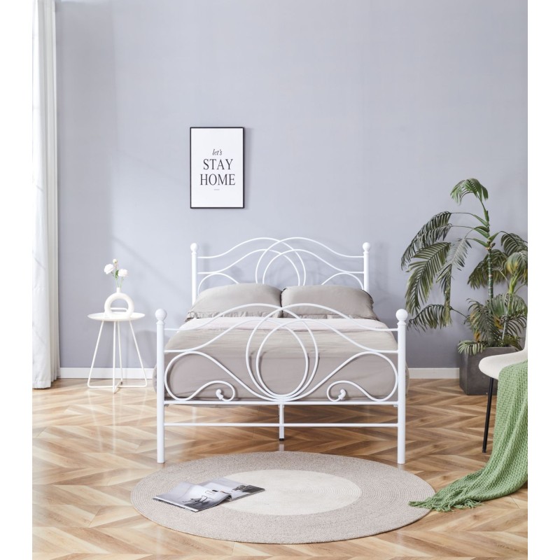 Metal bed 120x200 (white)