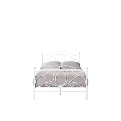 Cama de metal 120x200 (blanca)