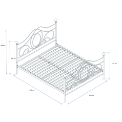 Metallbett 120x200 (weiß)