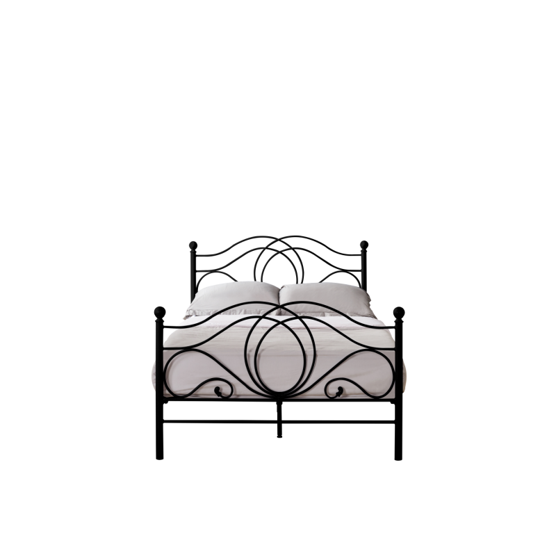 Cama de metal 120x200 (negra)