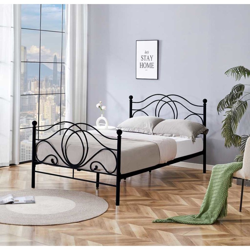 Metal bed 120x200 (black)