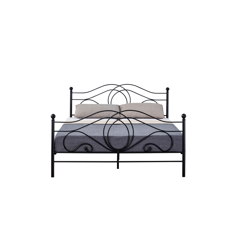 Cama de metal 160x200 (negra)