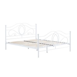 Łóżko metalowe 160x200 (białe)