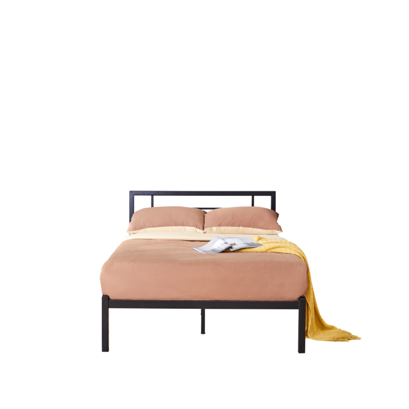 Cama de metal 120x200 (negra)
