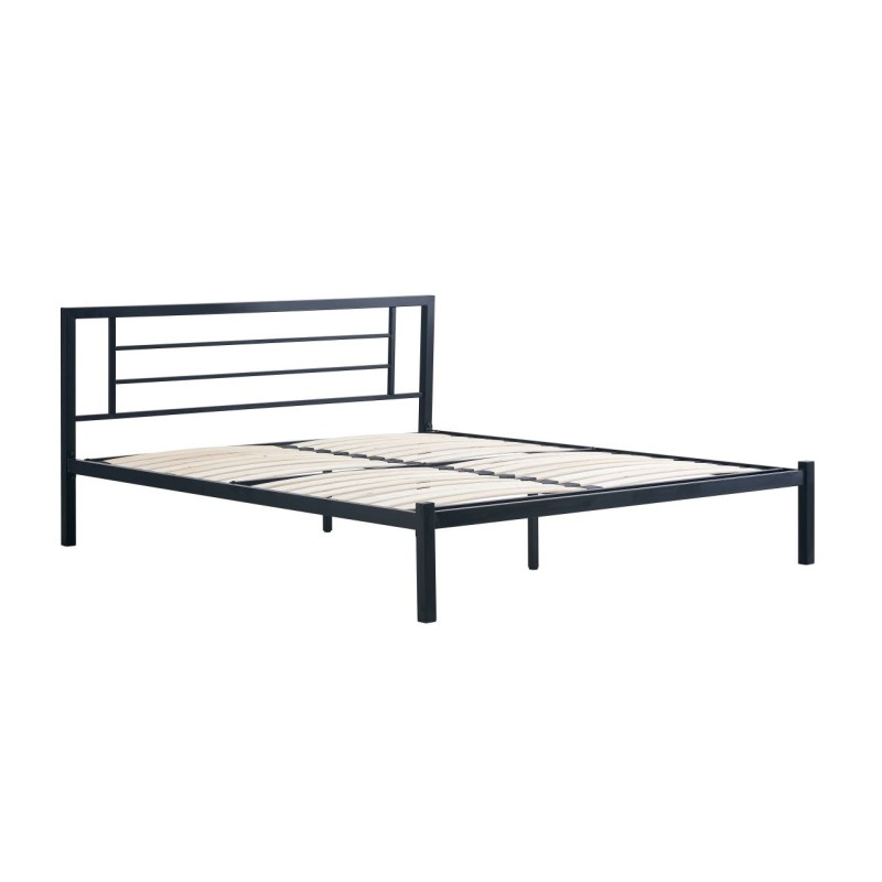 Cama de metal 160x200 (negra)