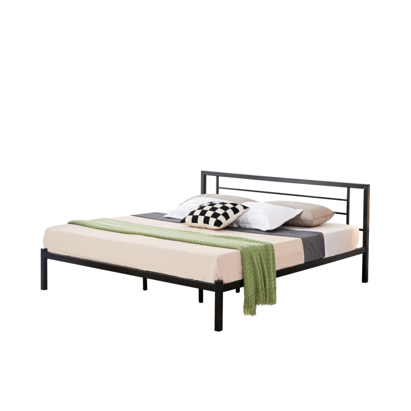 Cama de metal 160x200 (negra)