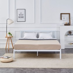 Cama de metal 160x200 (blanca)
