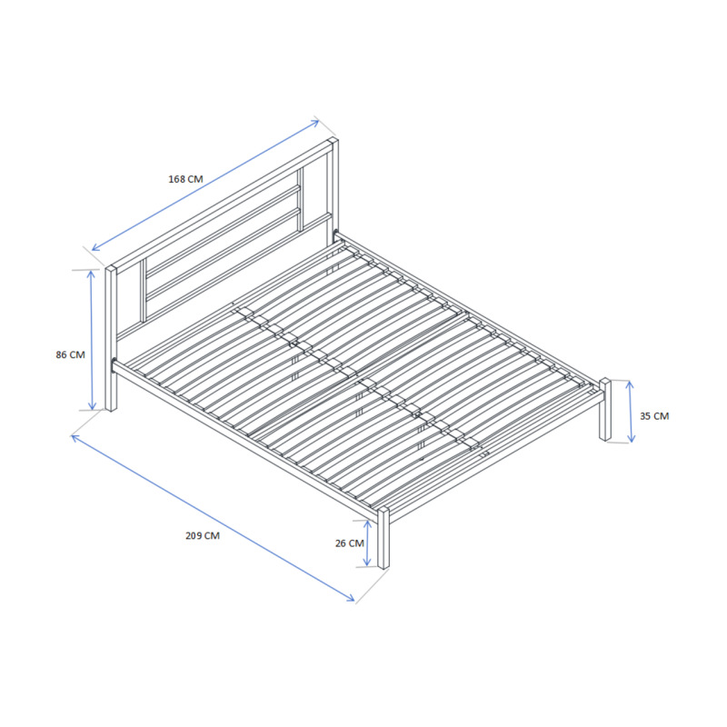 Metallbett 160x200 (weiß)