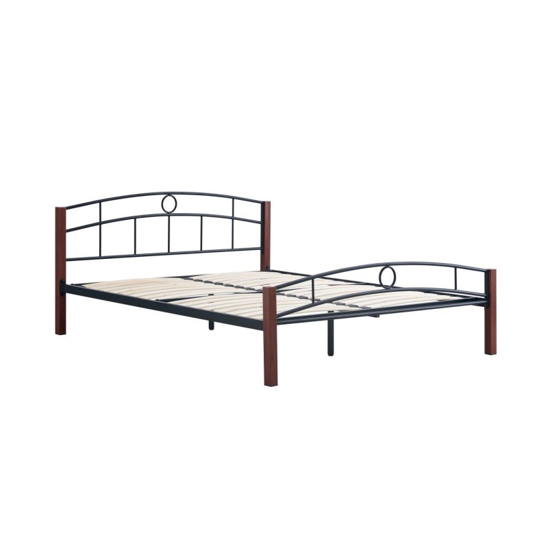 Cama de metal 160x200 (negra)