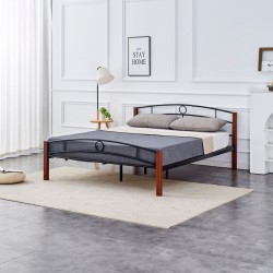 Cama de metal 160x200 (negra)