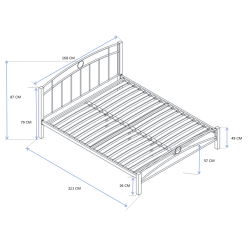 Metallbett 160x200 (schwarz)
