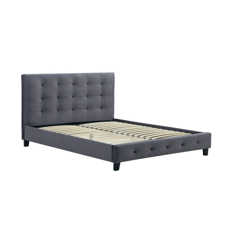 Cama tapizada 160x200 (gris)