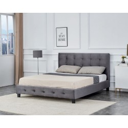 Cama tapizada 160x200 (gris)