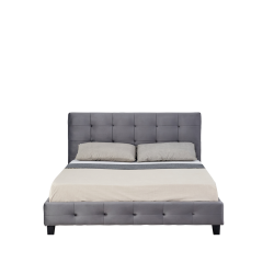 Cama tapizada 160x200 (gris)